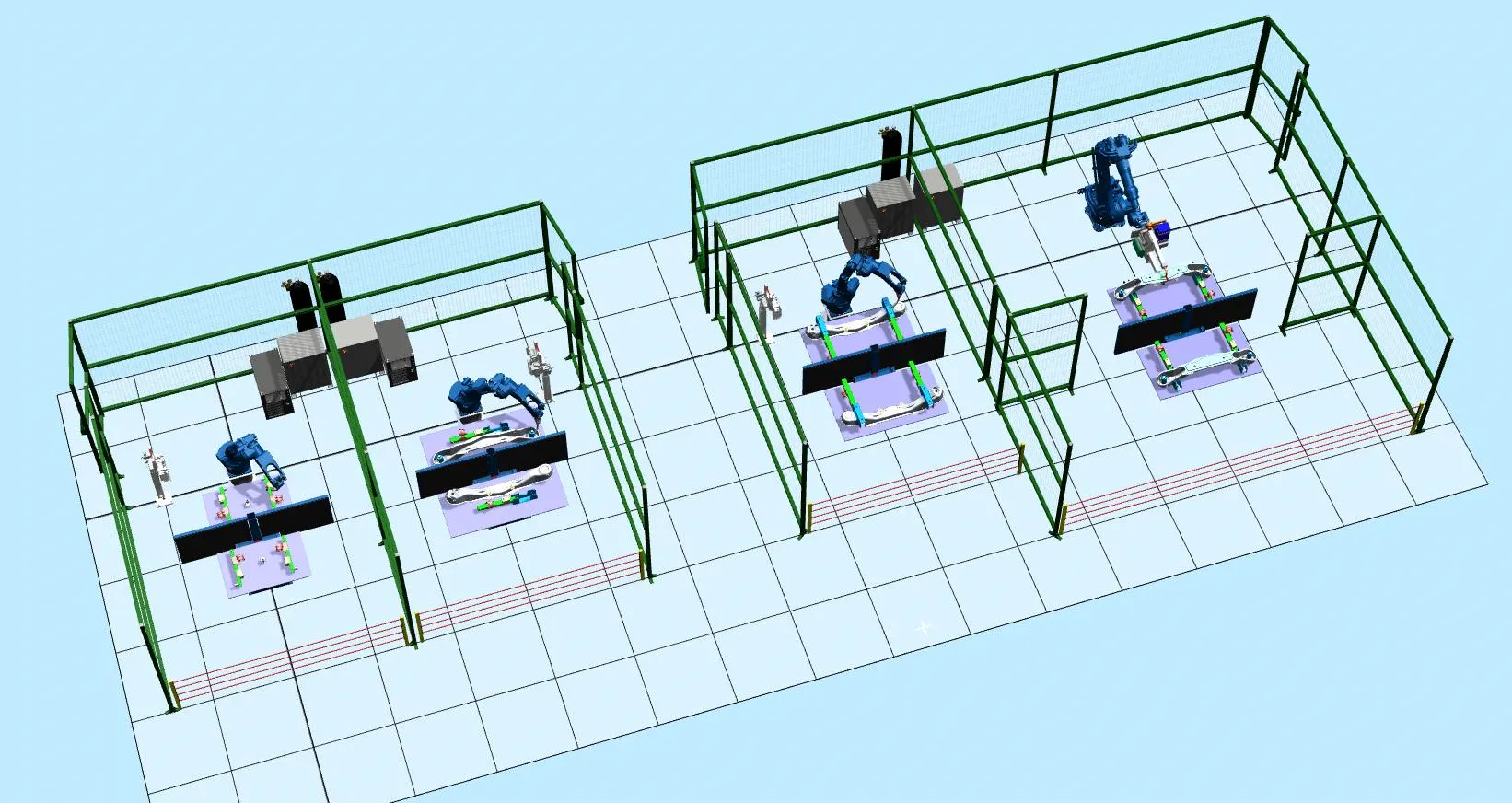 Роботизированный сварочный комплекс Yaskawa GP12 MH180 с позиционерами VMI400